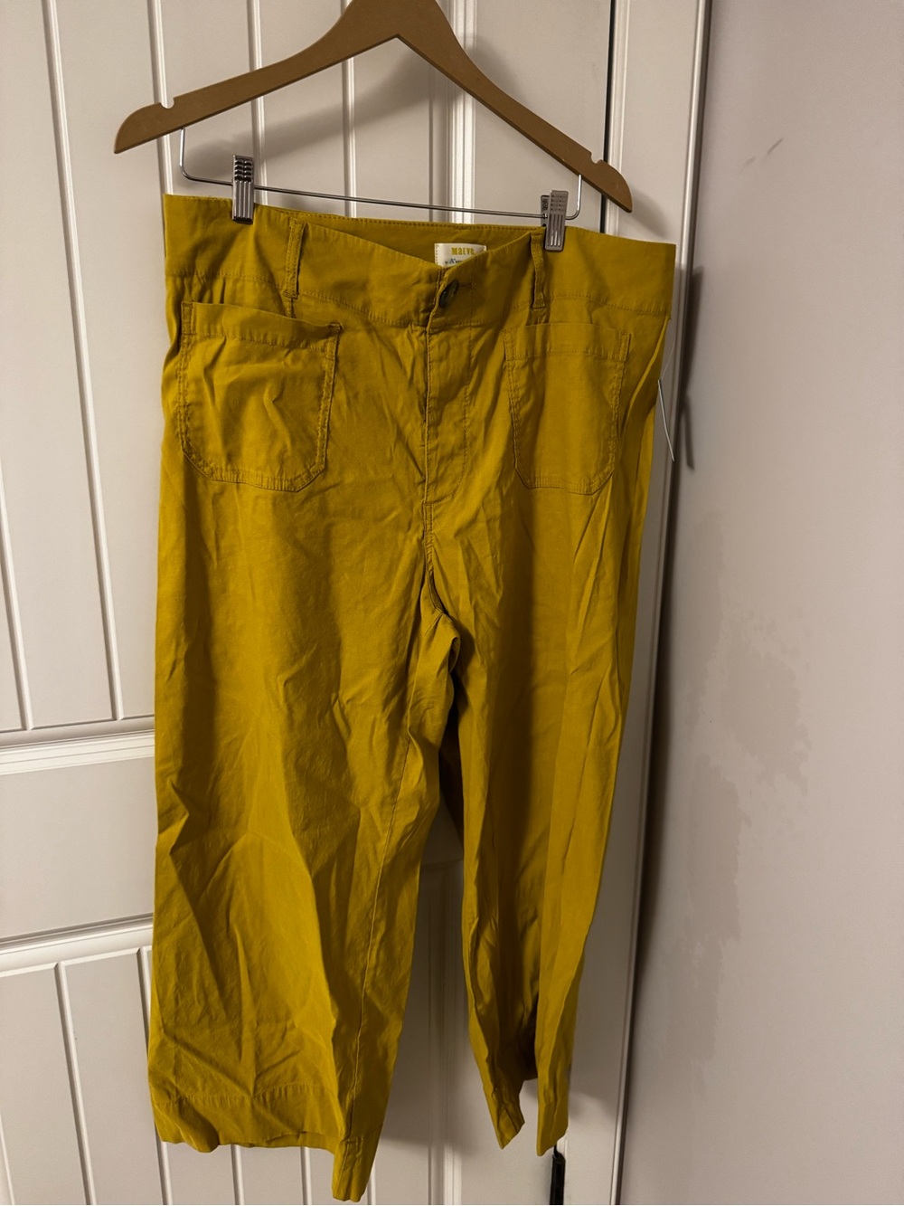 Anthropologie Wide-Leg Pants in Mustard
